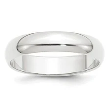 Platinum 5mm Half Round Classic Wedding Ring