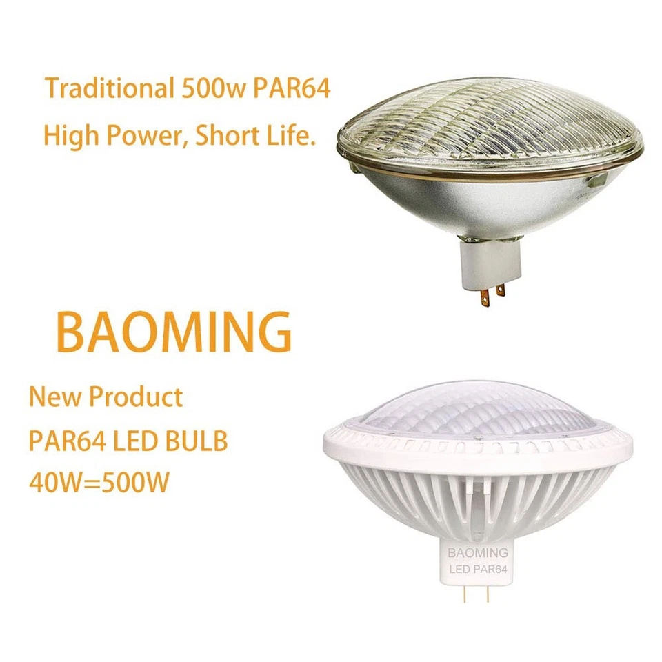 BAOMING PAR64 LED Bulb Replace Traditional 500w PAR64 4000~4500K (Neutral Whi... - Image 2 of 4