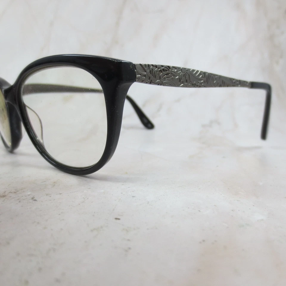 Armação de óculos Anna Sui feminina AS559-001 aro completo de metal preto 54-17-140 - Imagem 2 de 4