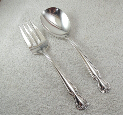 Daybreak / Elegant Lady 1952 Cold Meat Fork & Casserole Spoon Serving Silver