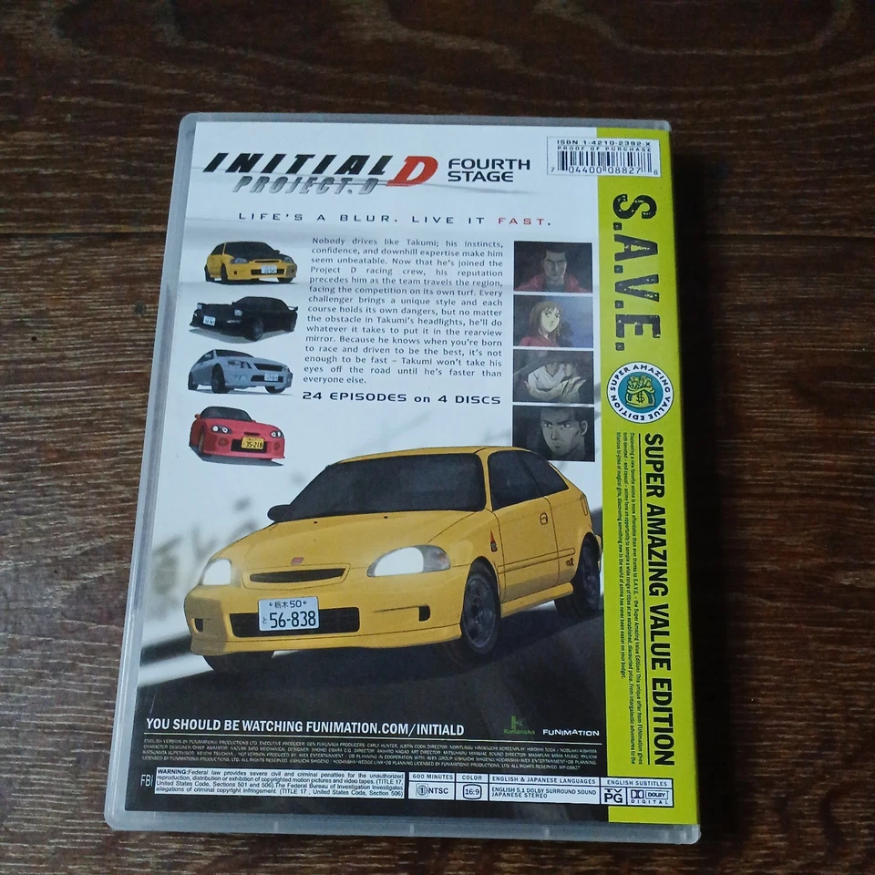 Initial D Fourth Stage SAVE Super Value Fun Edition (DVD 2014) Funimation - Image 2 of 4