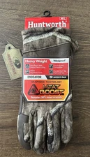 Huntworth Mossy Oak Heavy Weight Touch Screen Heat Boost Windproof Gloves ML