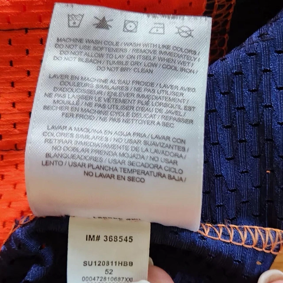 Camiseta Nike Wes Welker On Field NFL Denver Broncos #83 Talla 52 Naranja Azul Foto 4 de 4