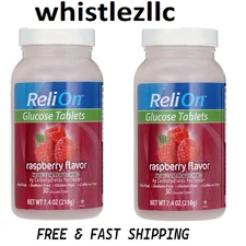 Relion Raspberry Glucose Tablets, 50 Count - Free Shipping USA. Pack of 2