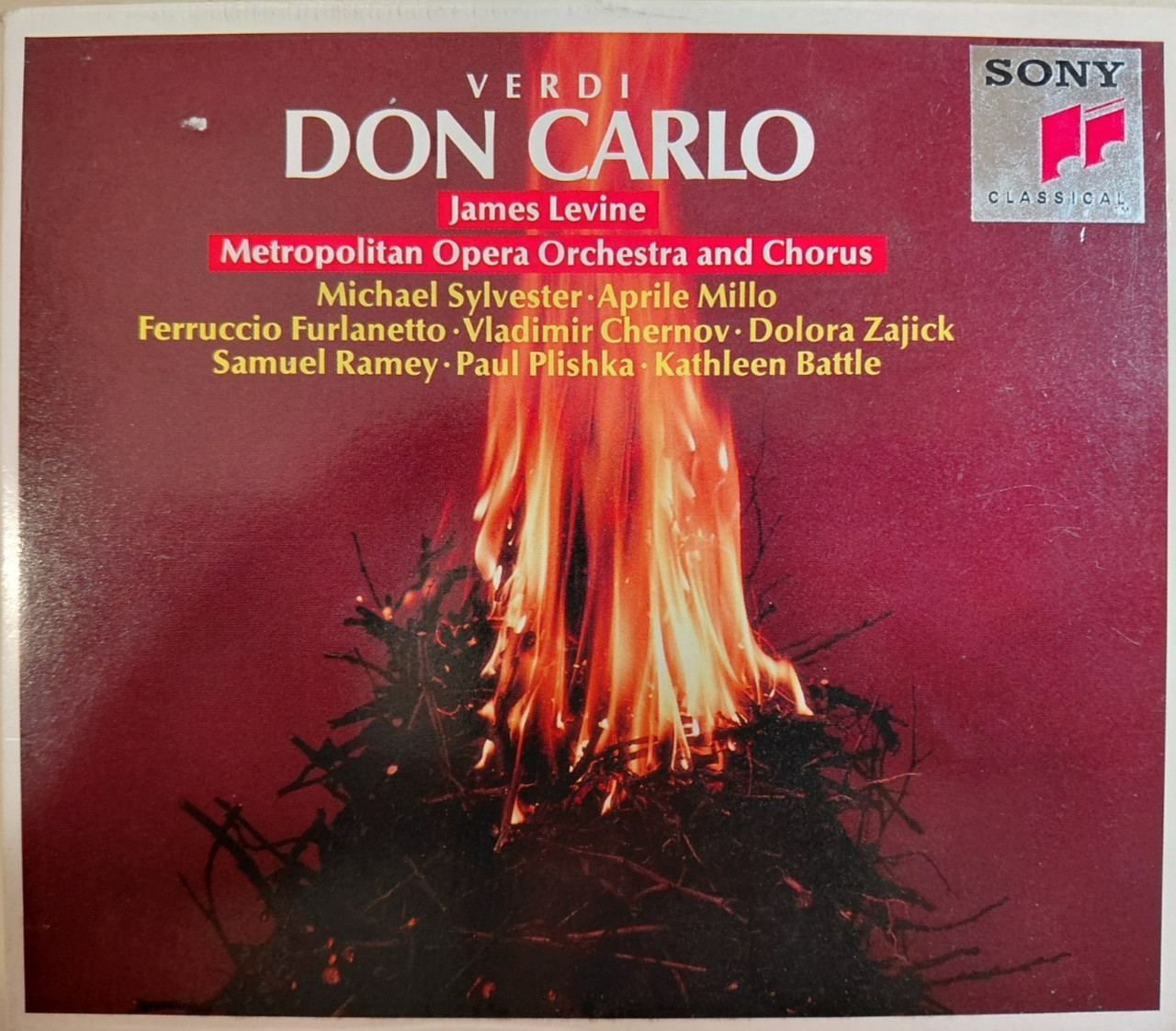 Verdi Don Carlo James Levine Met Opera Sony Classics 3 CD Box Set