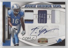 2011 Gridiron Gear Rookie Gems Trio Prime Signatures 18/20 Titus Young #4 a8r