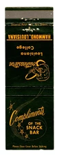 SOUTHEASTERN LOUISIANA COLLEGE matchbook matchcover - UNIVERSITY - HAMMOND
