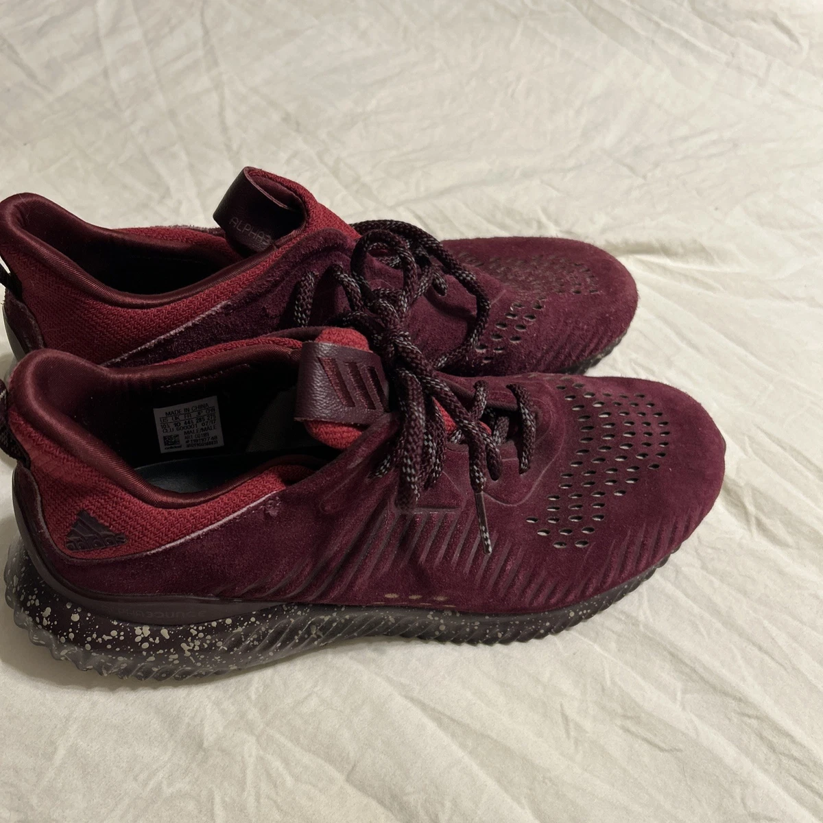 adidas Alphabounce Leather Maroon | eBay