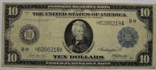 1914 $10 St. Louis, MO (8-H) FRN Federal Reserve Note Blue Seal