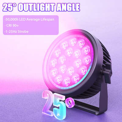 270W RGBW Stage Light 18 LED Wash Par Fixture Lights DMX for Disco Party Disco