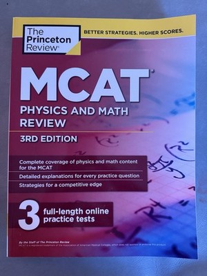 The Princeton Review MCAT Review Study Guide Set Physics Math Chemistry
