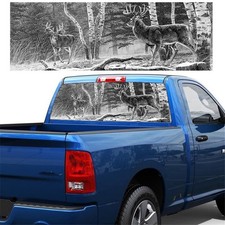 Rear Window Graphic Forest Animals Deer Hunting Sticker For Truck Jeep 22x65
