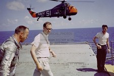 ALAN SHEPARD ON USS LAKE CHAMPLAIN DECK AFTER MERCURY RECOVERY 1961 4X6 PHOTO