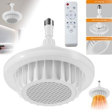 Ceramic Heater Fan w/PTC Technology and Ceiling Light UK for Bedroom Living Room