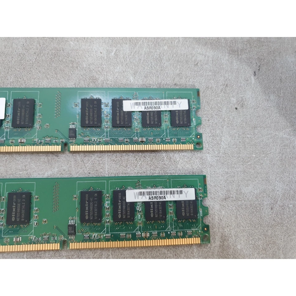 Lot of 2 Elixir M2Y1GH64TU8HD6B-AC Memory Module 1-GB 800Mhz DDR2-RAM PC2-6400U - Image 4 of 4