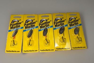 Lot Of 5 - Panther Martin 1/4 oz Classic Teardrop Spinner Fishing Lures Yellow