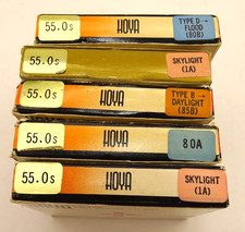 5 Hoya 55.0s 1A,80B,80A,1A,85B Glass Lens Color film Conversion Filters