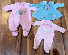 Vintage Baby Annabell Zapf clothes Doll Pink Blue shirt sleeper 18"interactive