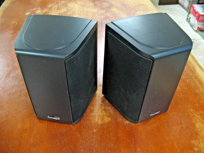 PARADIGM SPEAKERS BLACK  (2) ADP 190 -V.6  SURROUND  RECTANGULAR SHELF TOP