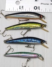 (4) Vintage Diawa & Fenwick Micro Jerkbaits. Largest Is 2 3/8". SMALL!!