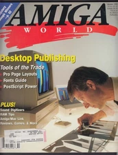 AMIGA WORLD Professional Page Desktop Publishing RAM Mac Compatibility 10 1989