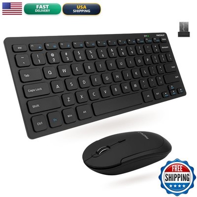 Macally RFCOMPACTKEYCB Wireless Keyboard Mouse Combo 78 Key 3 DPI Modes for PC