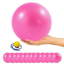 9 Inch Exercise Pilates Ball Mini Barre for 9", 12Pack-Pink
