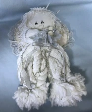 MOP ANGEL DOLL Unique Holiday Collectible Polyester 13" Wedding Angel Doll (A2)