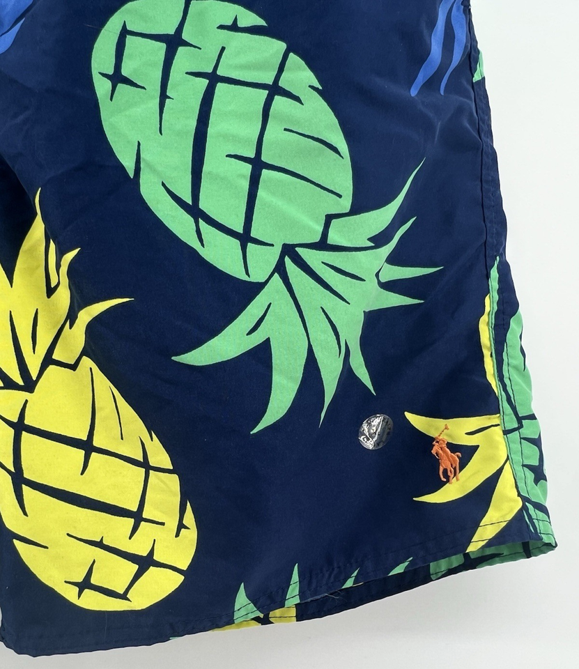 Pneapples Polo Ralph Lauren Swim Trunks Board Shorts XL Blue Yellow Green ...