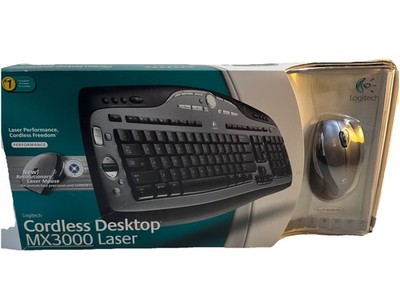 NEW Open Box Logitech Cordless Desktop MX 3000 Laser 967553-0403 Keyboard NOS UK