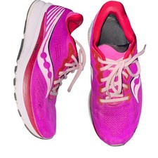 Saucony Ride 15 Womens Running Shoes Pink Purple Athletic Sneakers Size 8.5