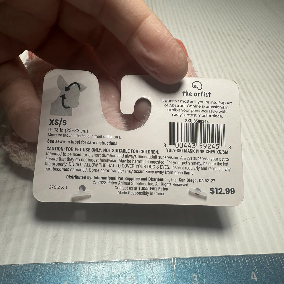 Youly The Artist Pet Hood Cold Weather Puffy Balls Cute Small Dog Breed XS/S - Image 3 of 4