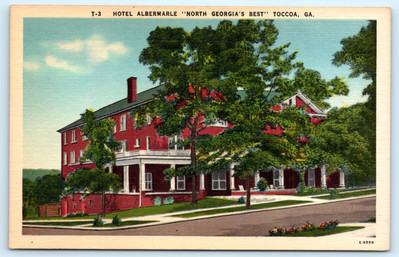 Postcard: T-3 HOTEL ALBERMARLE NORTH GEORGIA'S BEST'' TOCCOA, GA. E-855