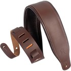 Gator M26PD 3 inch Wide Top Grain Leather Guitar Straps Dark Brown