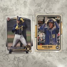 JESÚS MADE MILWAUKEE BREWERS 2025 BOWMAN BD-196/ONYX VINTAGE LOT MLB