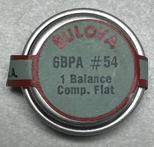 Vintage BULOVA 6BPA #54 Balance Complete Flat NOS