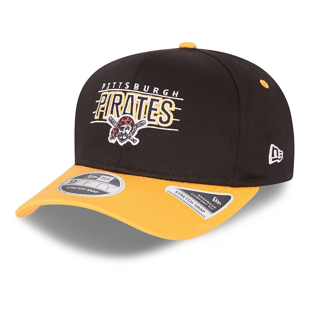 Gorra elástica New Era Team Wordmark 9Fifty Snapback ~ Piratas de Pittsburgh
