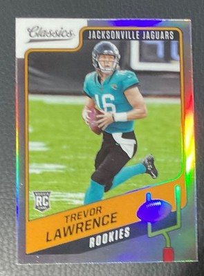 2021 Panini Classics Trevor Lawrence Premium Silver Holo Prizm Chrome Rc Sp!