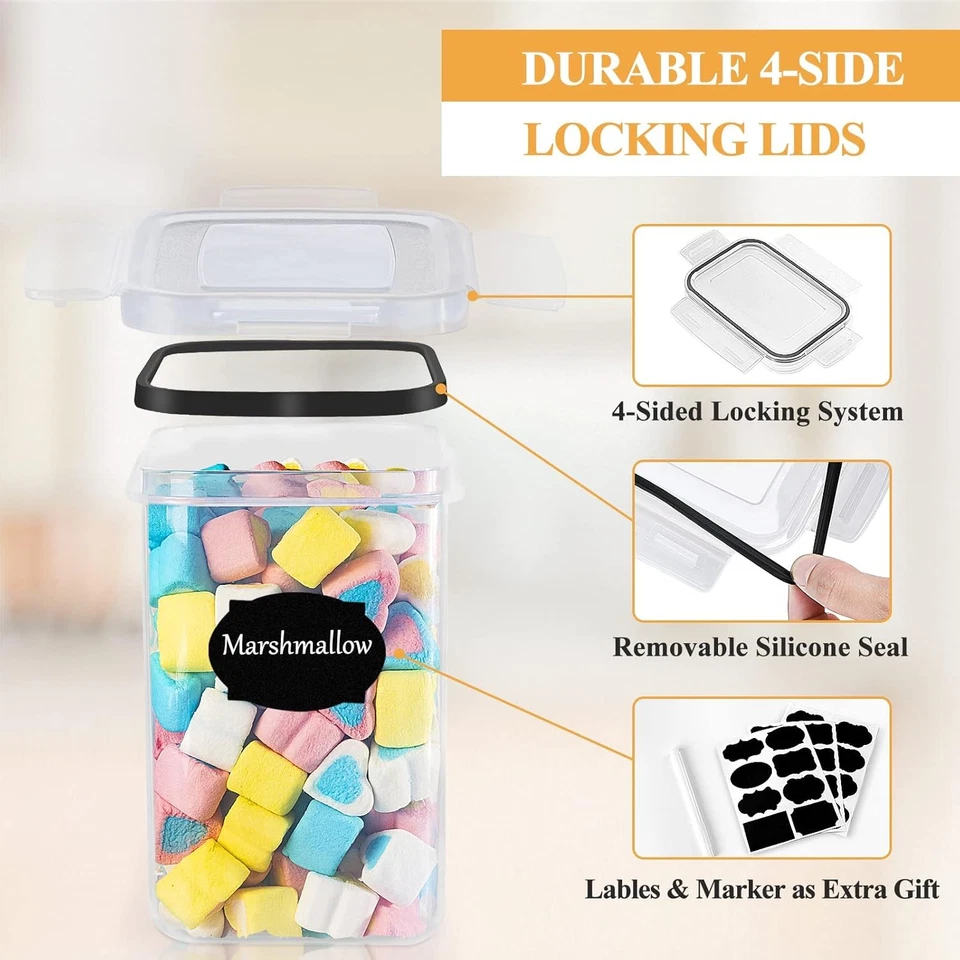 24 Stück Vorratsdosen mit Deckel Luftdicht Frischhaltedosen Aufbewahrungsbox Set - Bild 3 von 4