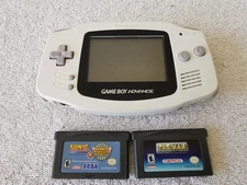Nintendo Game Boy Advance Gaming Console AGB-001  - White w/Games Tested