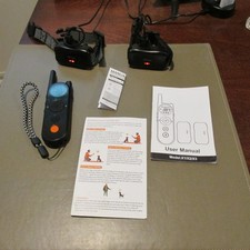 Htcuto Model X3 Wireless Fence. 2 Collars, Transmitter, 3 Charging Cords  Manua