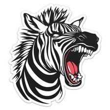Zebra Mascot Sticker Car Bumper Vinyl Decal Zebra Mascot Sticker Car Bumper Vinyl Decal
