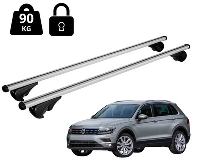 DACHTRÄGER DACHTRÄGER FÜR VW TIGUAN 2016-2023 MIT DIEBSTAHLSICHERUNG HANDLAUF