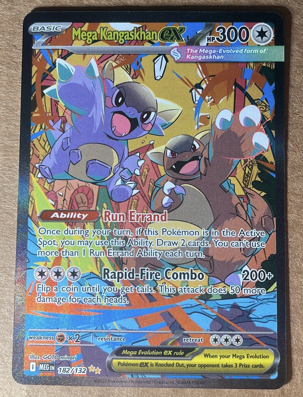 POKEMON TCG MEGA EVOLUTION KANGASKHAN EX SPECIAL ILLUSTRATION RARE SIR 182/132