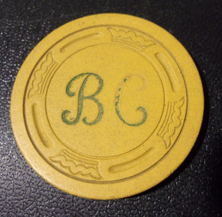BOWERY CLUB CASINO (1950) 25¢ hotel casino gaming poker chip Las Vegas NV