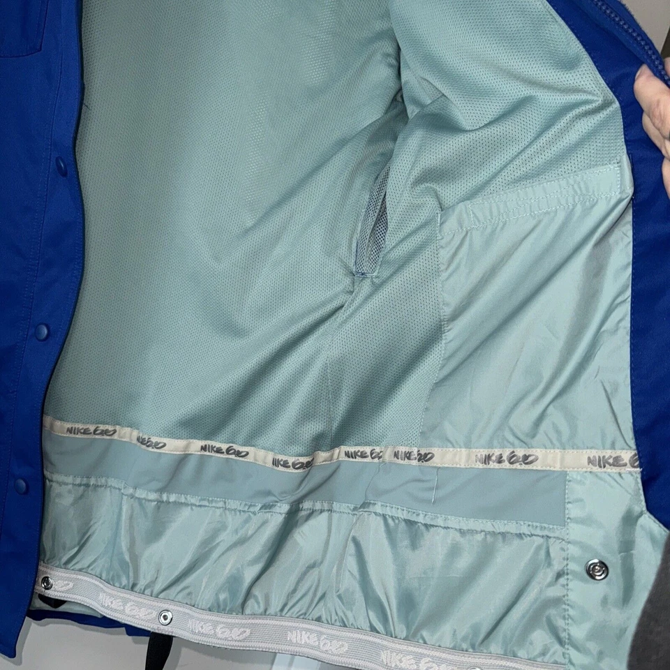 De colección Y2K Nike 6.0 Snowboard Esquí Patín Chaqueta Parka Abrigo Mujer XL Azul Dunk Foto 4 de 4