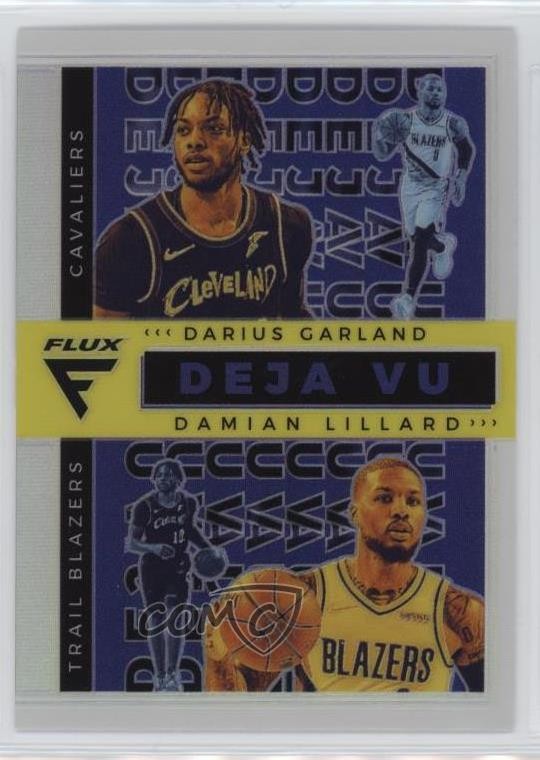 2020-21 Panini Flux Deja Vu Silver Prizm Damian Lillard Darius Garland #15 14x1