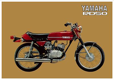 YAMAHA Poster RD50 1970s 50cc Single Suitable to Frame 1973