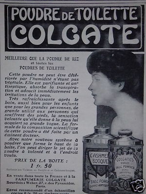 WERBUNG TOILETTENPULVER COLGATE BESSER ALS REISPULVER