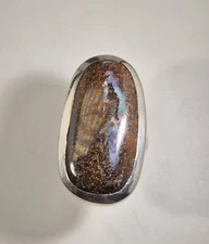 Ring Boulder Opal Boulder Opal Silver 925 Ring Size 53 Australia Unique 289